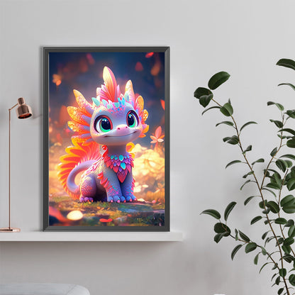 Glowing Dragon - Full Round Drill Diamond Painting 40*60CM