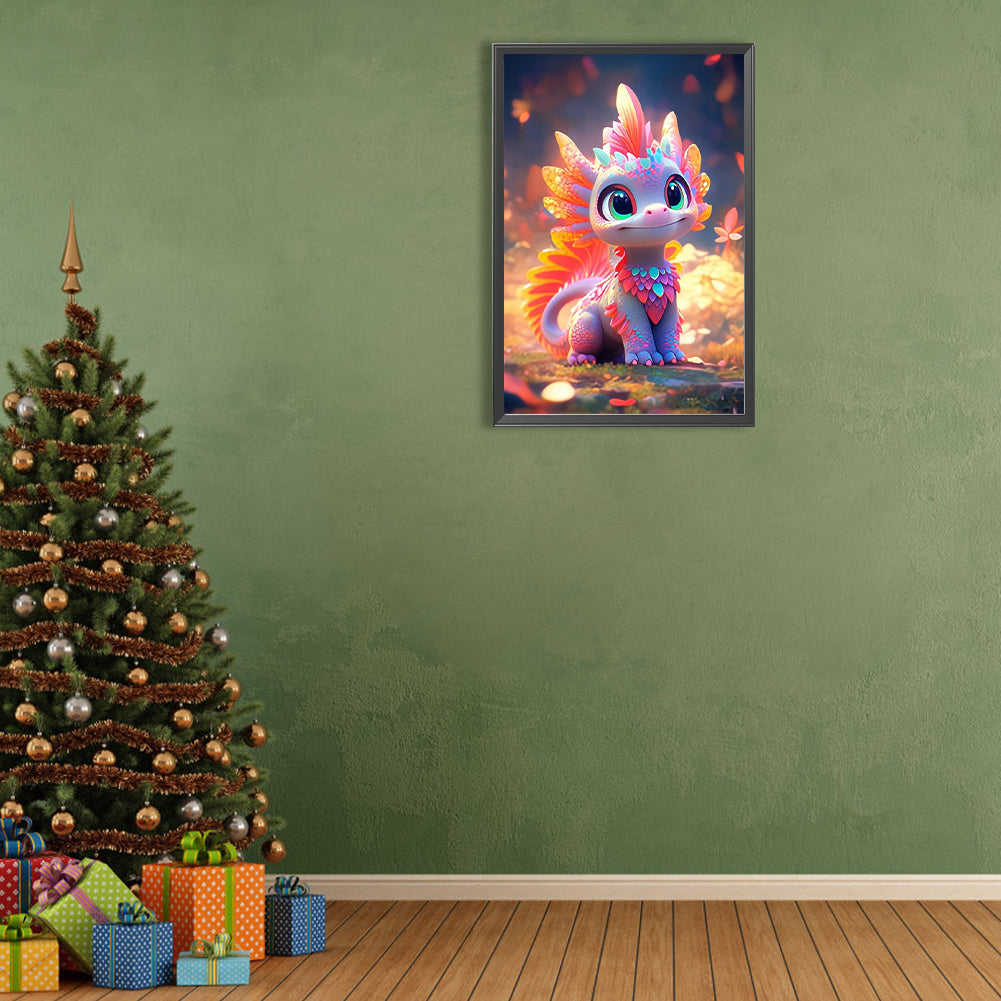 Glowing Dragon - Full Round Drill Diamond Painting 40*60CM