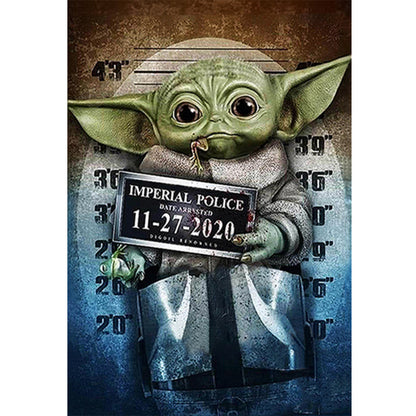 Prison Style-Yoda - 11CT Stamped Cross Stitch 50*70CM(Joy Sunday)