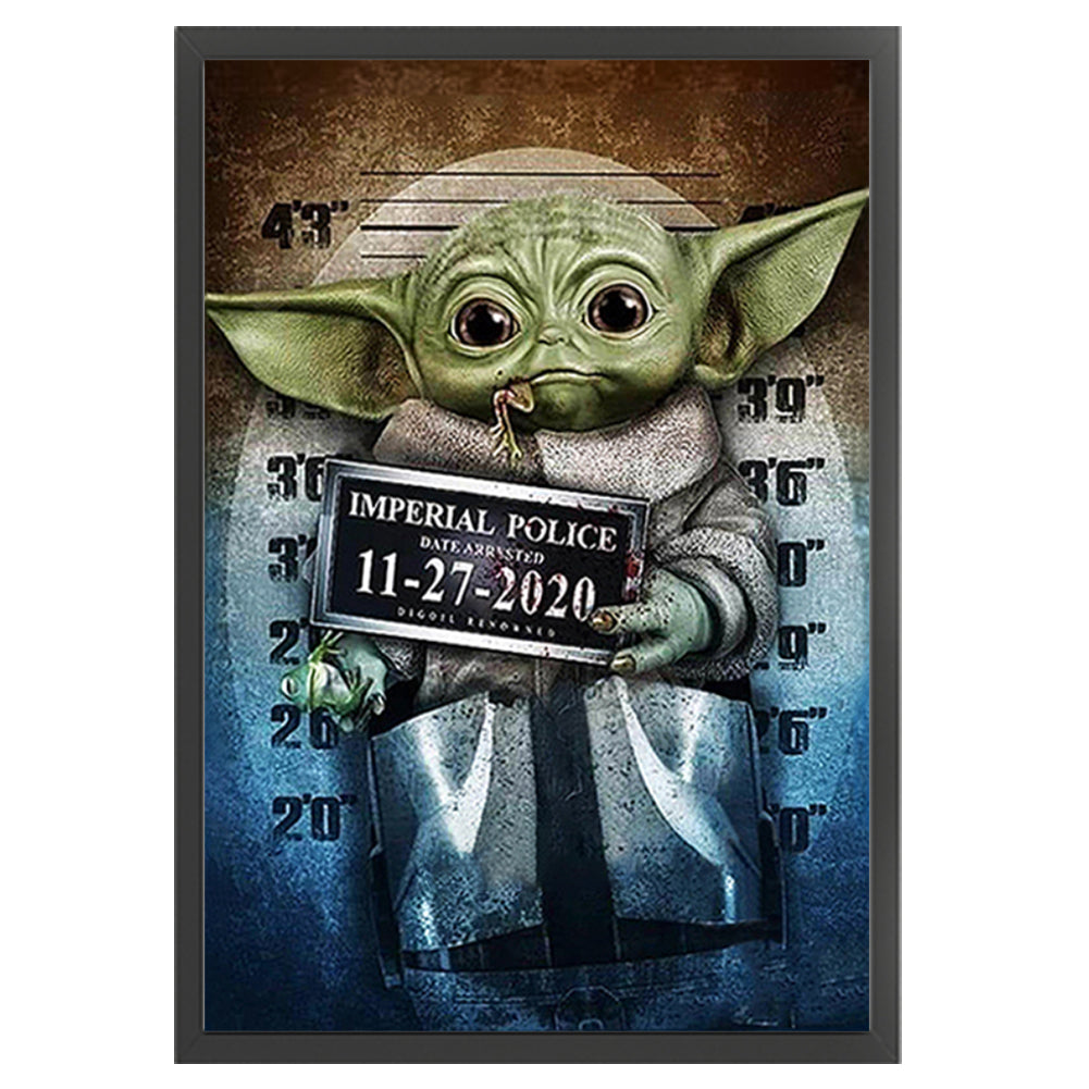 Prison Style-Yoda - 11CT Stamped Cross Stitch 50*70CM(Joy Sunday)