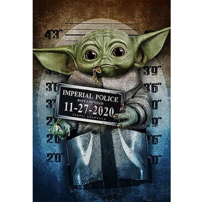 Prison Style-Yoda - 11CT Stamped Cross Stitch 50*70CM(Joy Sunday)