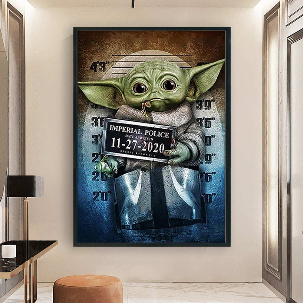 Prison Style-Yoda - 11CT Stamped Cross Stitch 50*70CM(Joy Sunday)