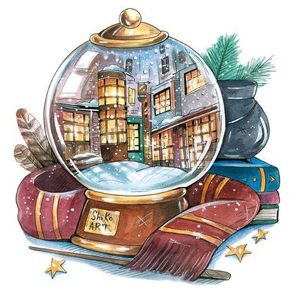 Harry Potter Crystal Ball - 11CT Stamped Cross Stitch 50*50CM(Joy Sunday)