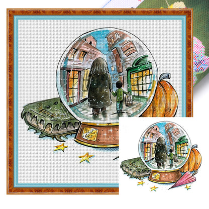 Harry Potter Crystal Ball - 11CT Stamped Cross Stitch 50*50CM(Joy Sunday)