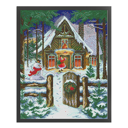 Santa Claus Is Coming - 14CT Stamped Cross Stitch 38*48CM(Joy Sunday)