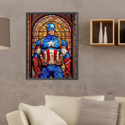 Captain America - Full Round Drill Diamond Painting 30*40CM