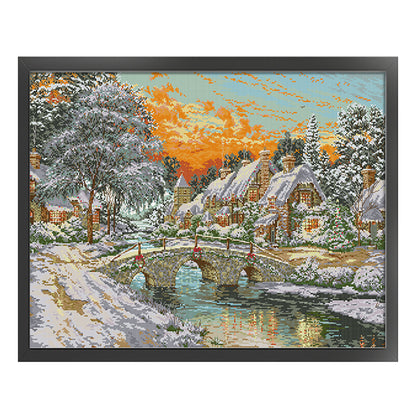 Warm Snow Country 1 - 14CT Stamped Cross Stitch 60*48CM(Joy Sunday)