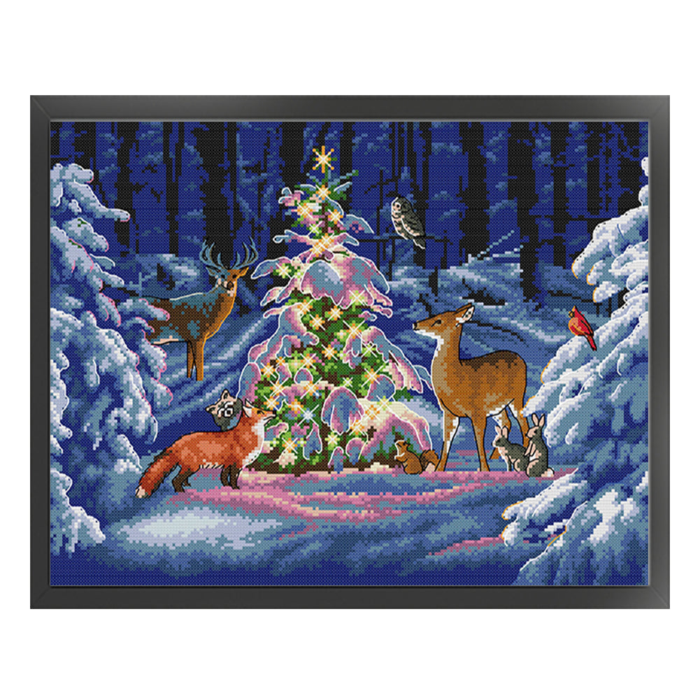 Christmas Light - 14CT Stamped Cross Stitch 44*35CM(Joy Sunday)