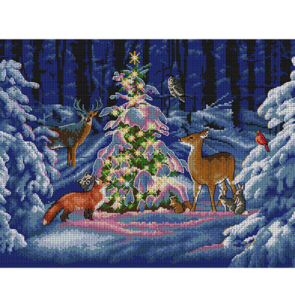 Christmas Light - 14CT Stamped Cross Stitch 44*35CM(Joy Sunday)