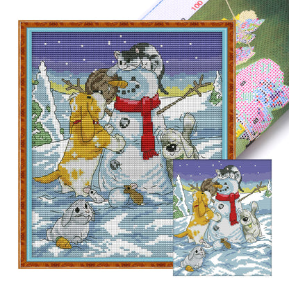 Christmas Companion - 14CT Stamped Cross Stitch 26*28CM