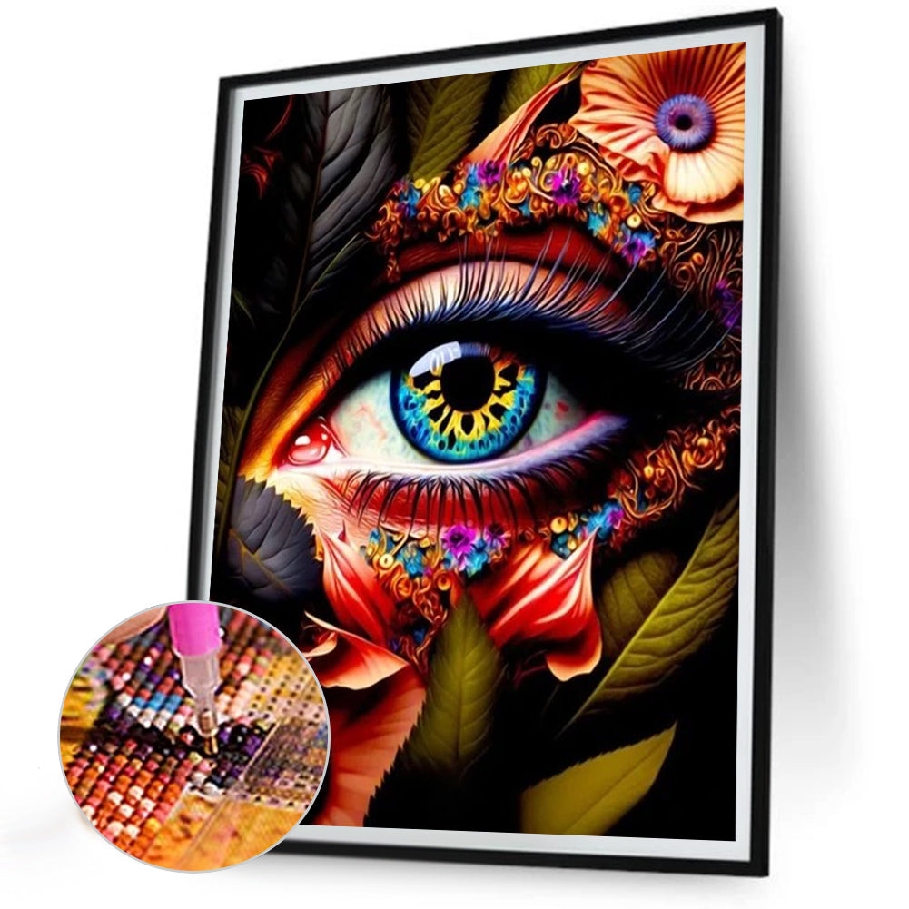 Mysterious Eyes - Full Round Drill Diamond Painting 30*40CM