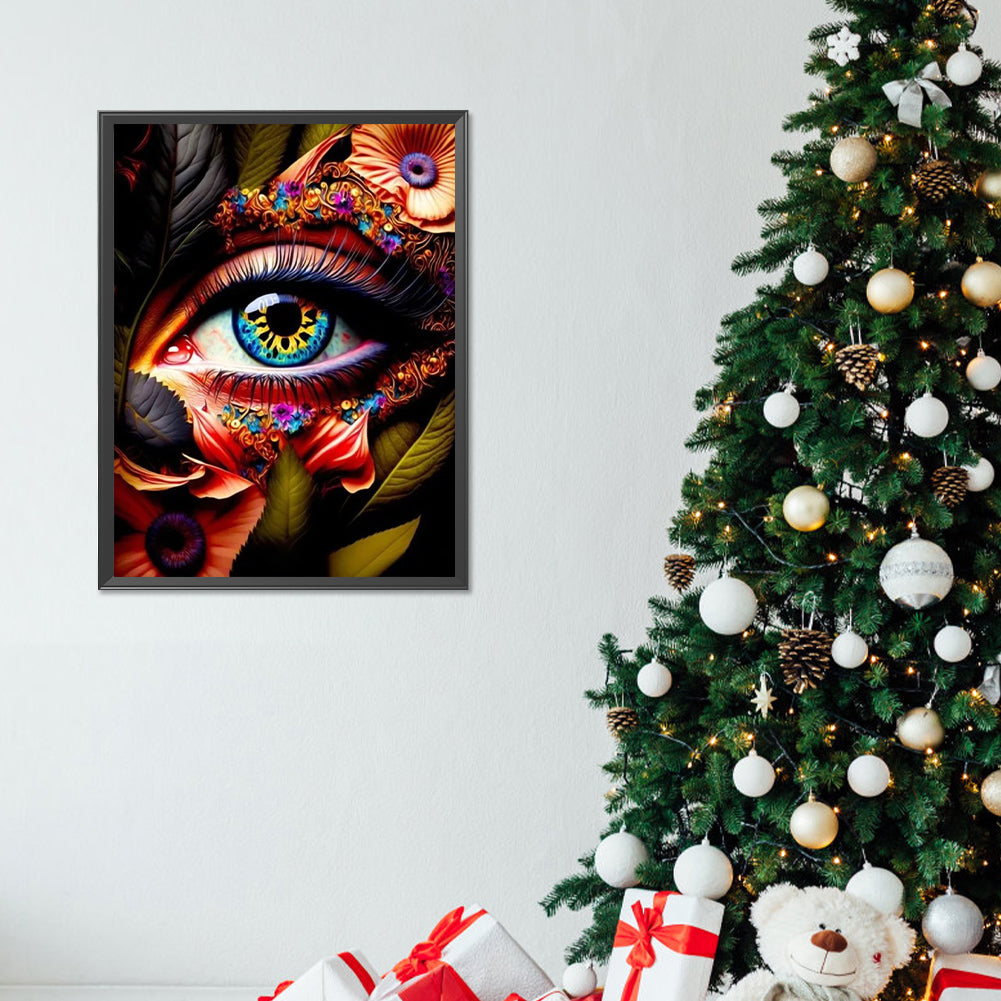 Mysterious Eyes - Full Round Drill Diamond Painting 30*40CM