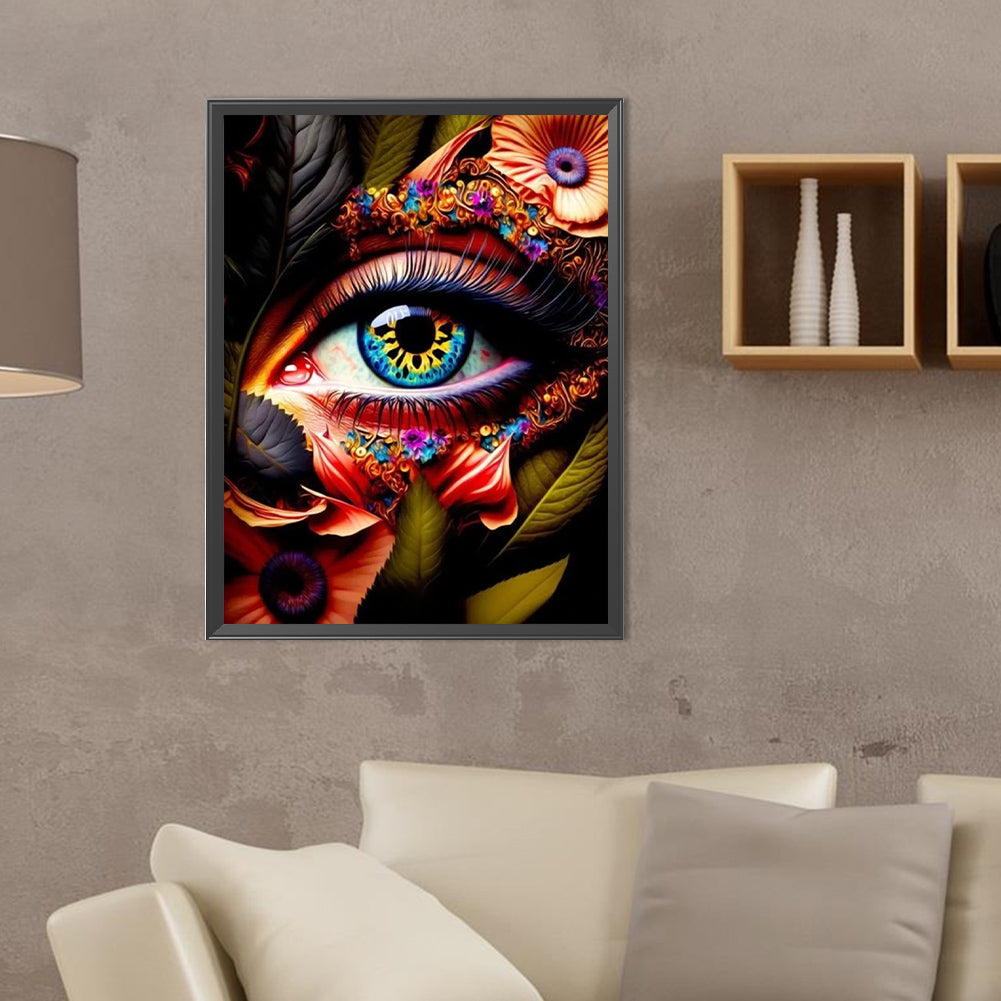 Mysterious Eyes - Full Round Drill Diamond Painting 30*40CM
