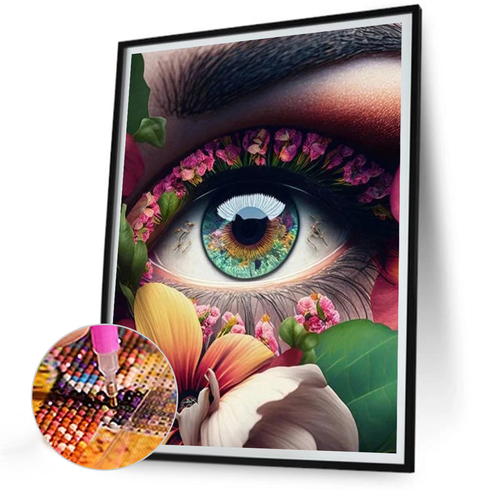 Mysterious Eyes - Full Round Drill Diamond Painting 30*40CM
