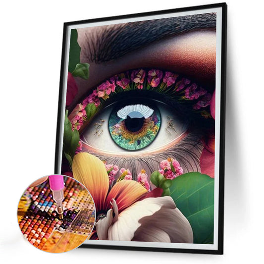 Mysterious Eyes - Full Round Drill Diamond Painting 30*40CM