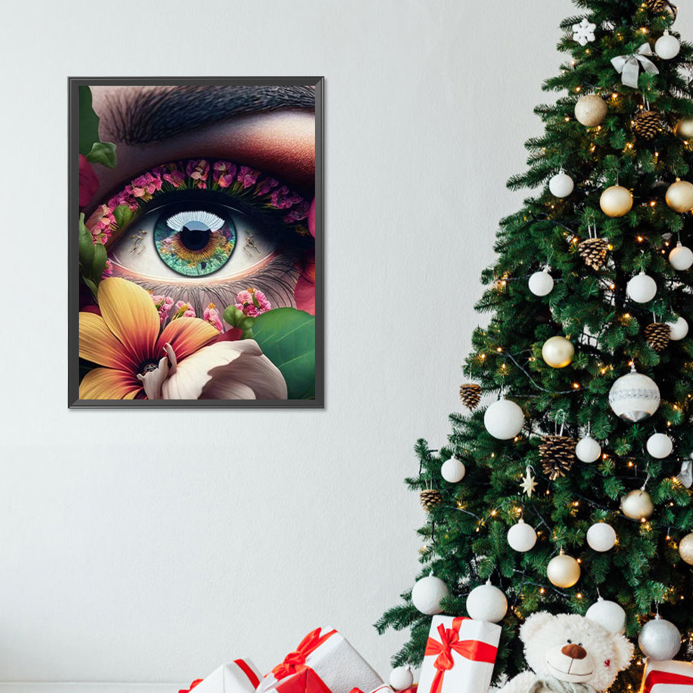 Mysterious Eyes - Full Round Drill Diamond Painting 30*40CM