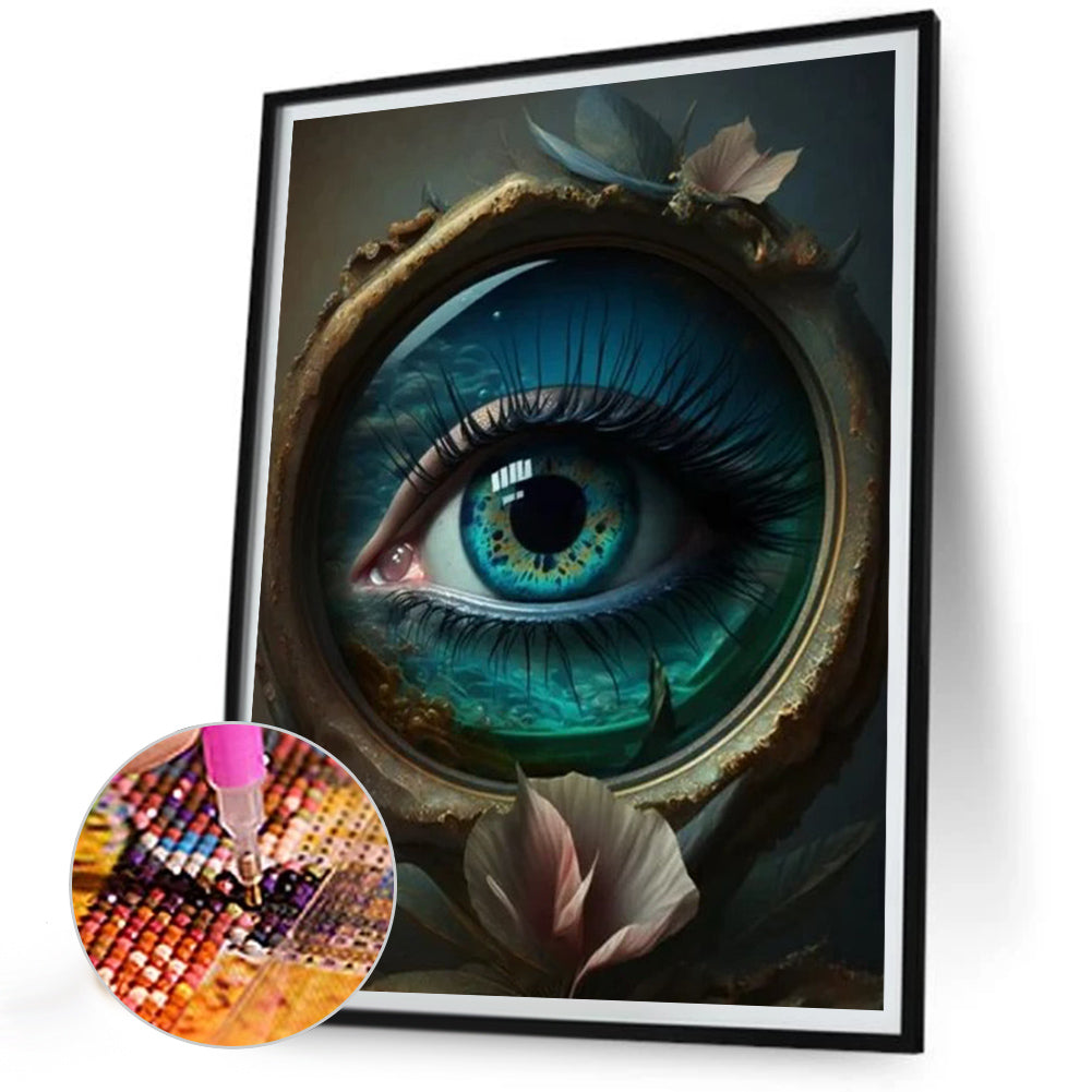 Mysterious Eyes - Full Round Drill Diamond Painting 30*40CM