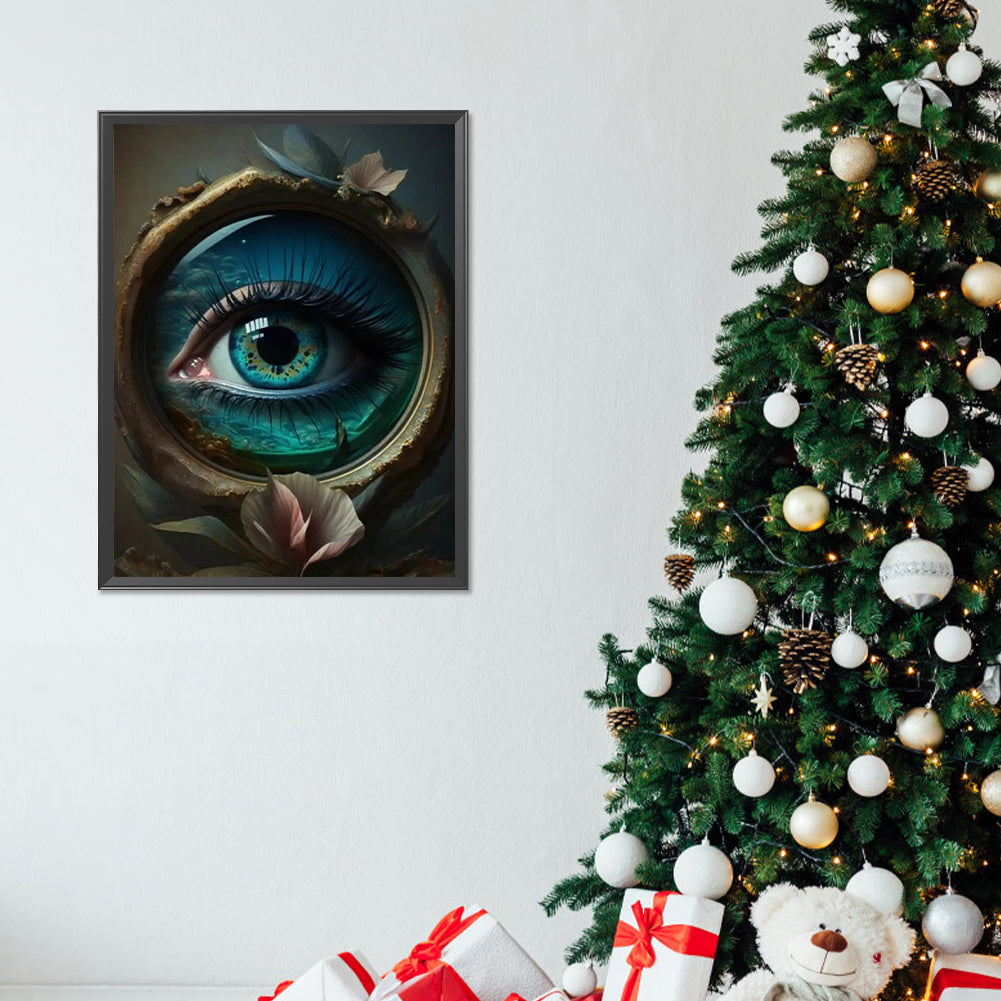 Mysterious Eyes - Full Round Drill Diamond Painting 30*40CM