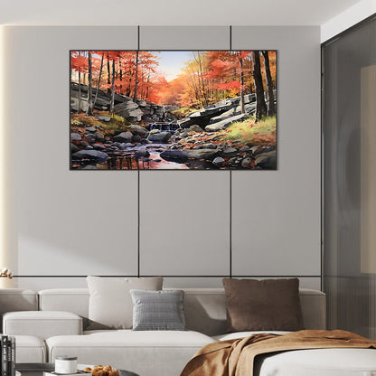 Flowing Water Stone Forest - Full Round Drill Diamond Painting 70*40CM