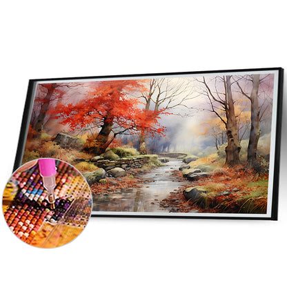 Flowing Water Stone Forest - Full Round Drill Diamond Painting 70*40CM