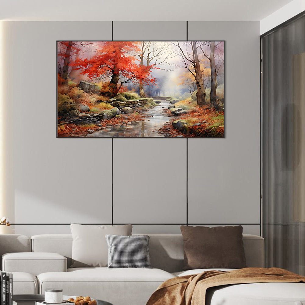 Flowing Water Stone Forest - Full Round Drill Diamond Painting 70*40CM