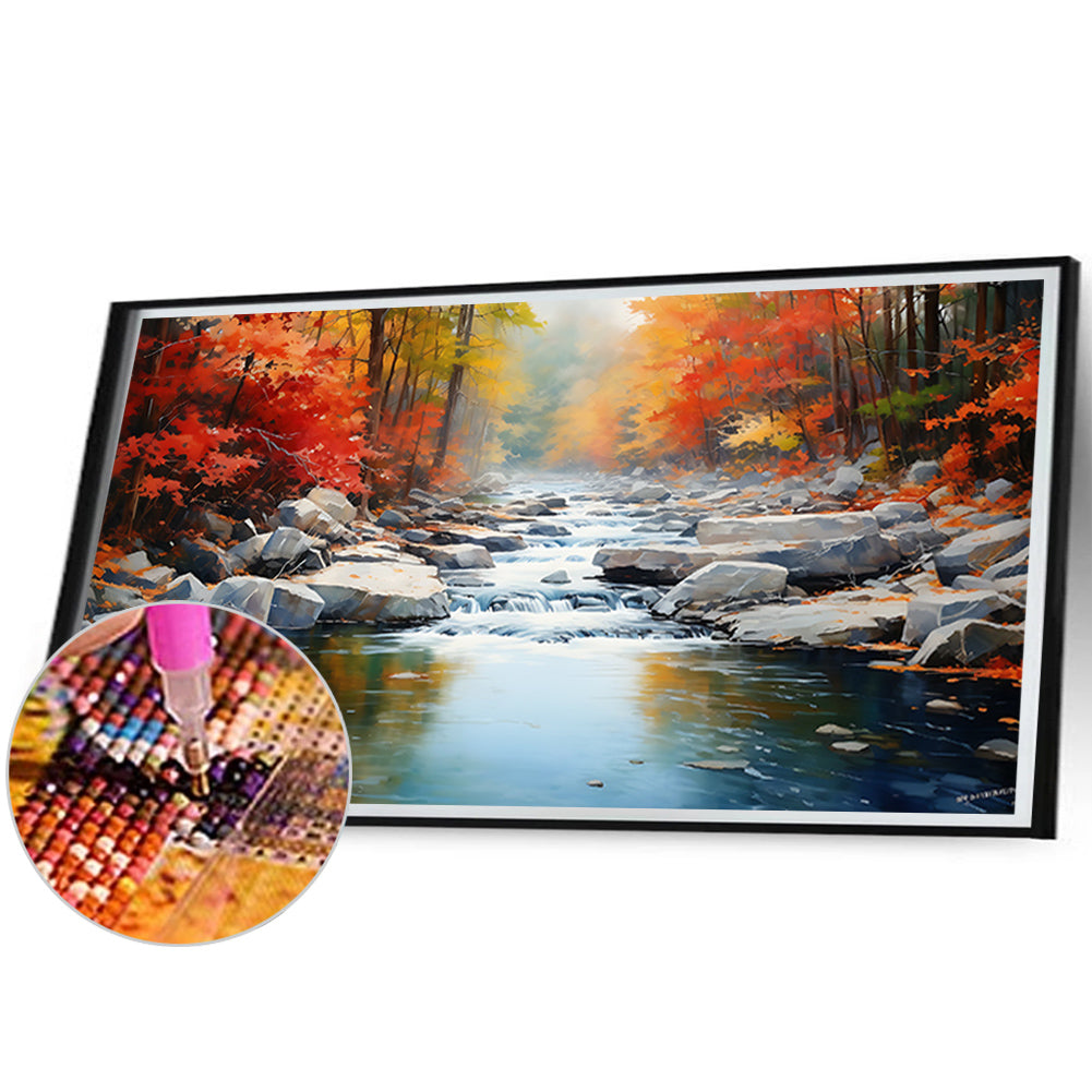 Flowing Water Stone Forest - Full Round Drill Diamond Painting 70*40CM