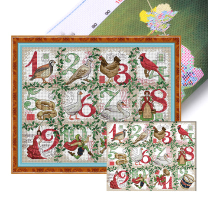 12Th Day Of Christmas - 14CT Stamped Cross Stitch 44*35CM(Joy Sunday)