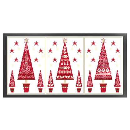 Christmas Tree - 14CT Stamped Cross Stitch 69*33CM