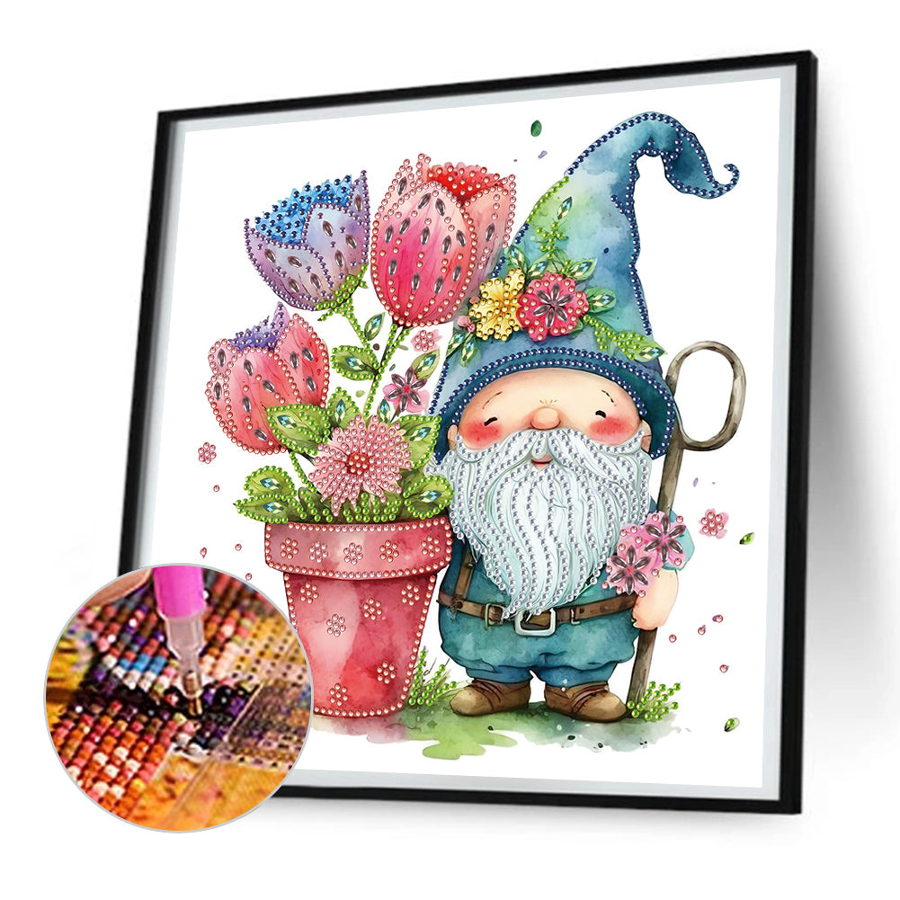 Gnome Blue - Special Shaped Drill Diamond Painting 30*30CM