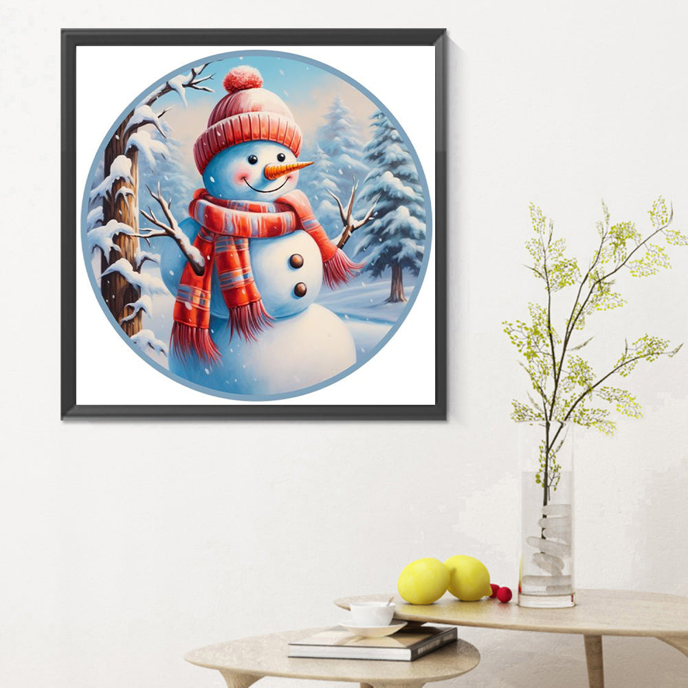 Snowman - Full Round Drill Diamond Painting 30*30CM