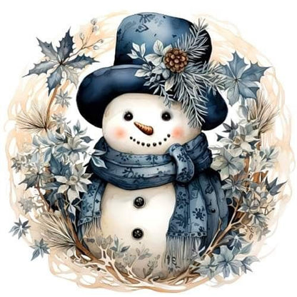 Snowman - Full Round Drill Diamond Painting 30*30CM