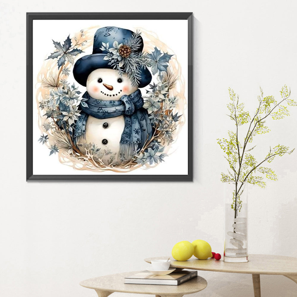 Snowman - Full Round Drill Diamond Painting 30*30CM