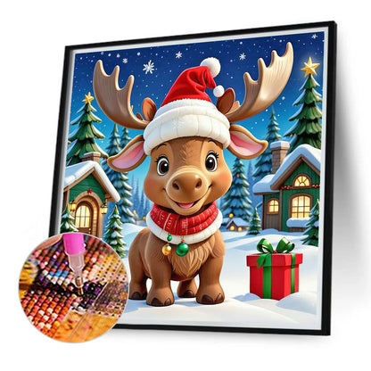 Christmas Calf - Full Round Drill Diamond Painting 40*40CM