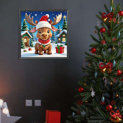 Christmas Calf - Full Round Drill Diamond Painting 40*40CM