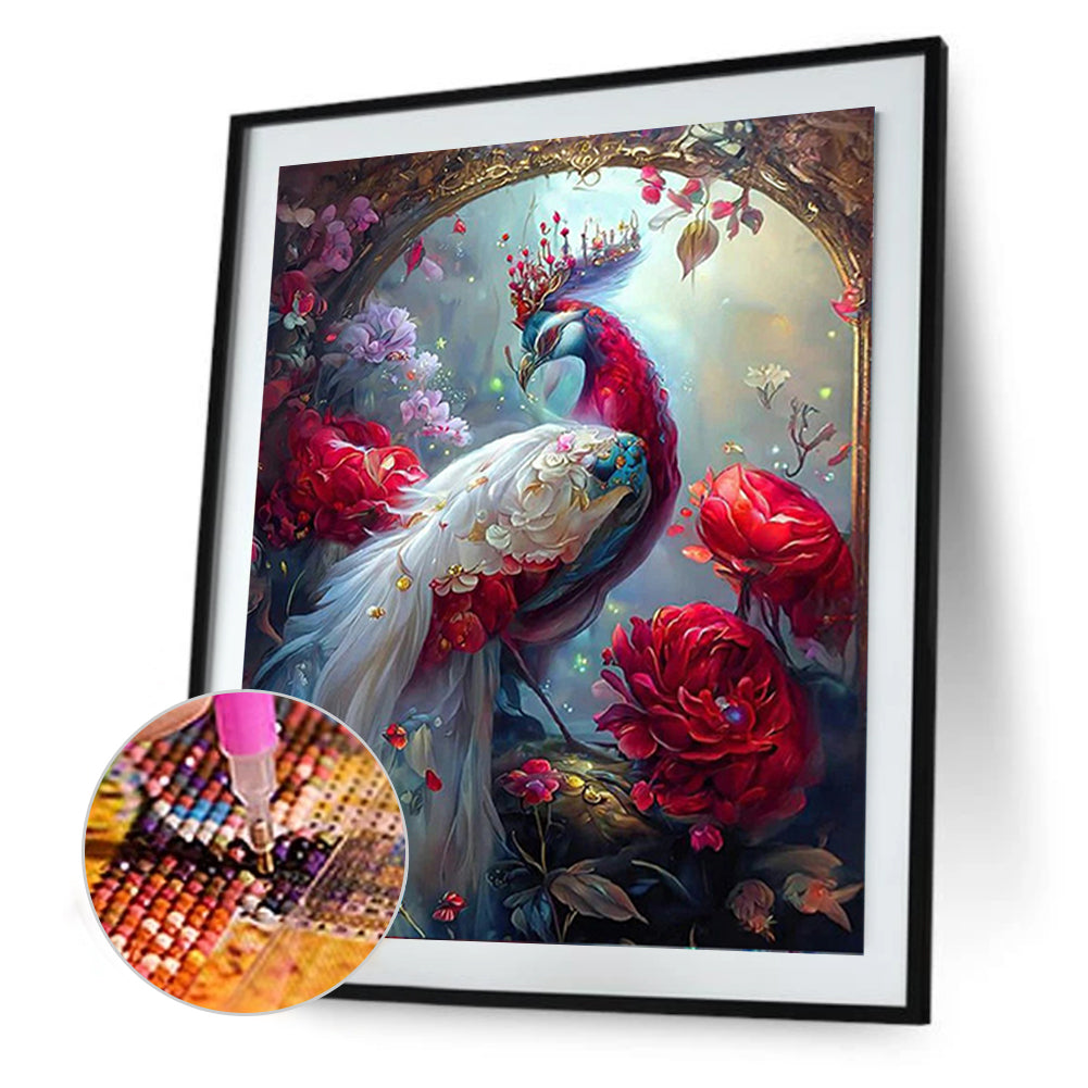 Gorgeous Peacock - Full Round Drill Diamond Painting 30*40CM