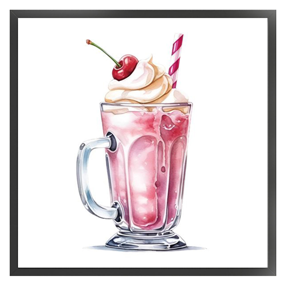 Cream Drink - 18CT Stamped Cross Stitch 30*30CM(Joy Sunday)