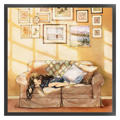 Girl'S Daily Life - 11CT Stamped Cross Stitch 50*50CM