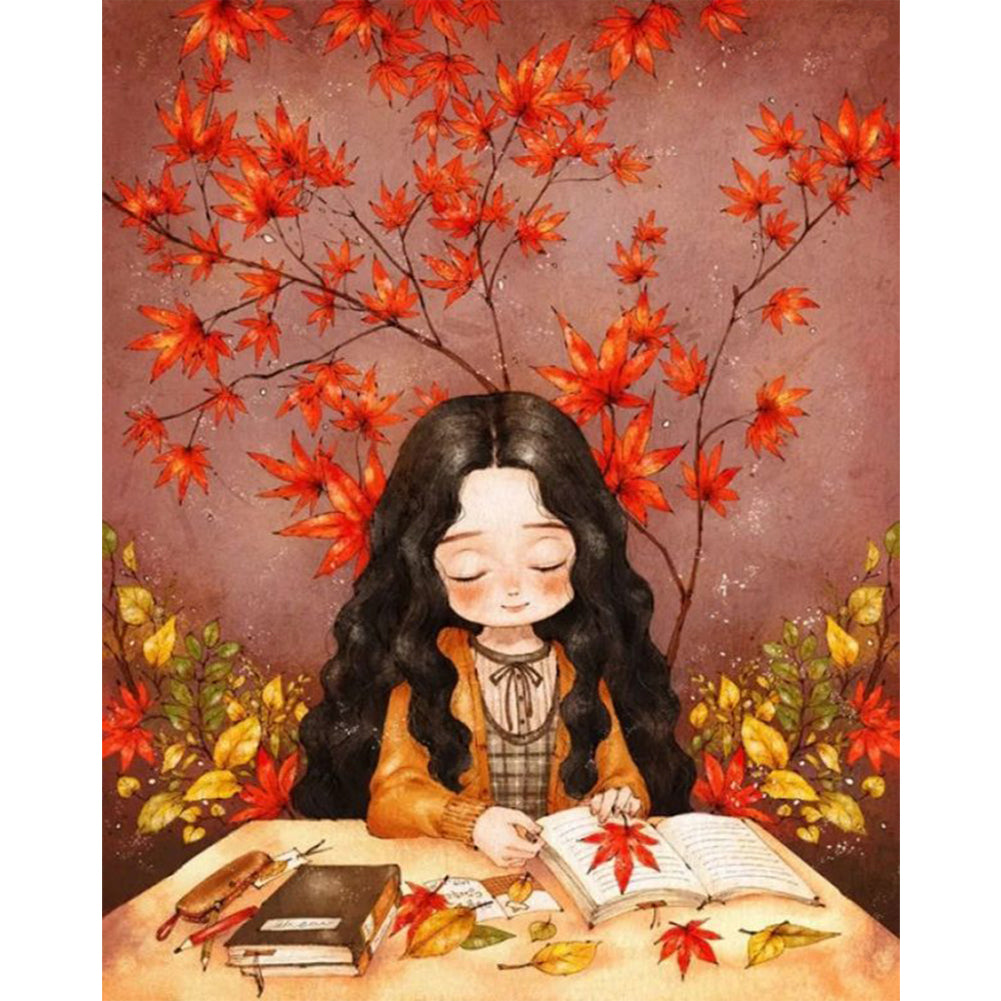 Cartoon Girl - 11CT Stamped Cross Stitch 50*60CM