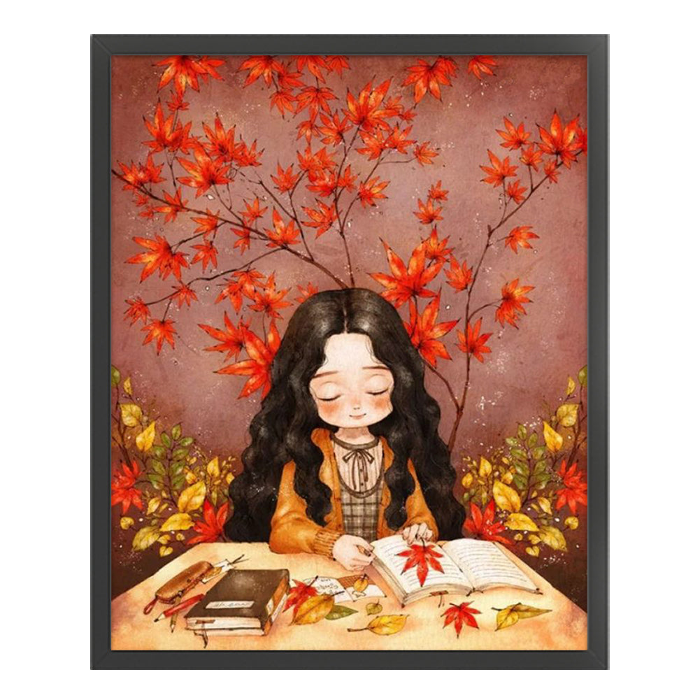 Cartoon Girl - 11CT Stamped Cross Stitch 50*60CM