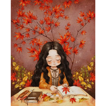 Cartoon Girl - 11CT Stamped Cross Stitch 50*60CM