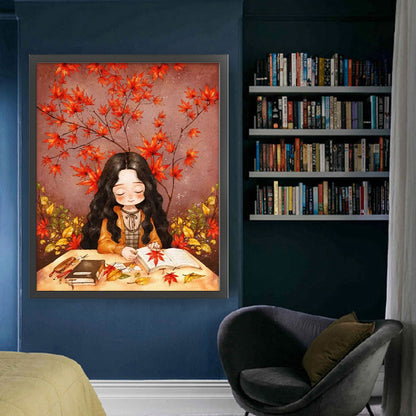 Cartoon Girl - 11CT Stamped Cross Stitch 50*60CM