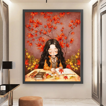 Cartoon Girl - 11CT Stamped Cross Stitch 50*60CM