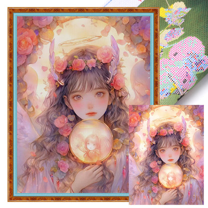 Flower Girl - 11CT Stamped Cross Stitch 50*65CM