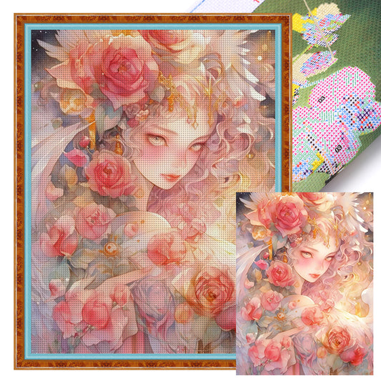 Flower Girl - 11CT Stamped Cross Stitch 50*65CM
