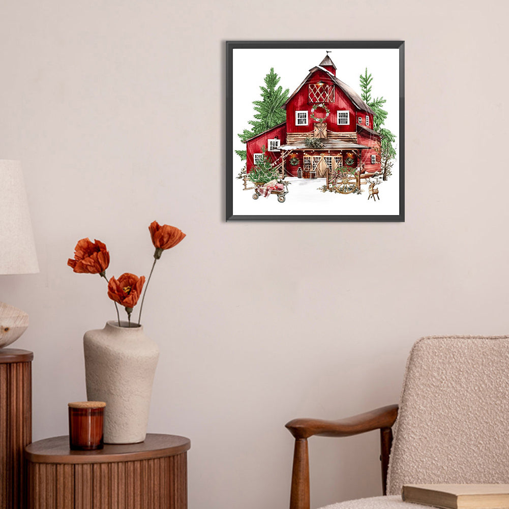 Christmas House - Full Round Drill Diamond Painting 30*30CM