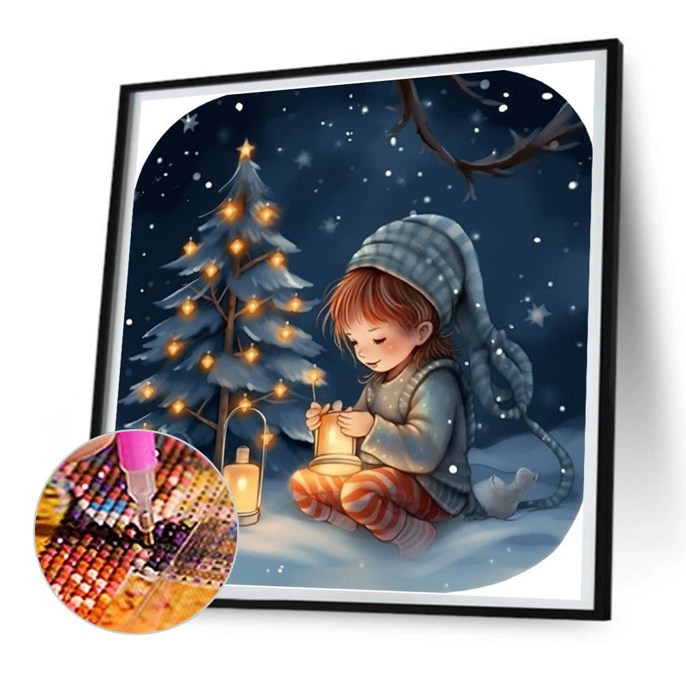 Snow Guardian Night - Full Round Drill Diamond Painting 30*30CM