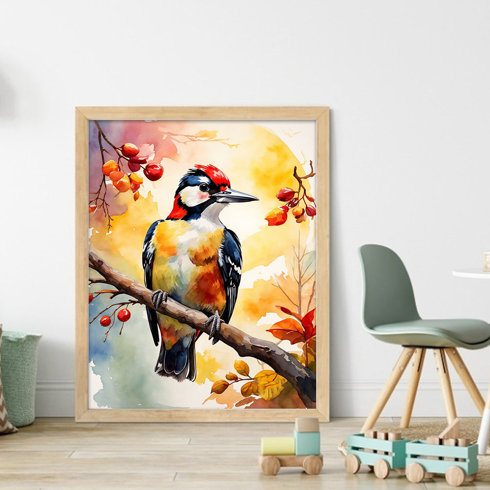 Woodpecker - 11CT Stamped Cross Stitch 40*50CM