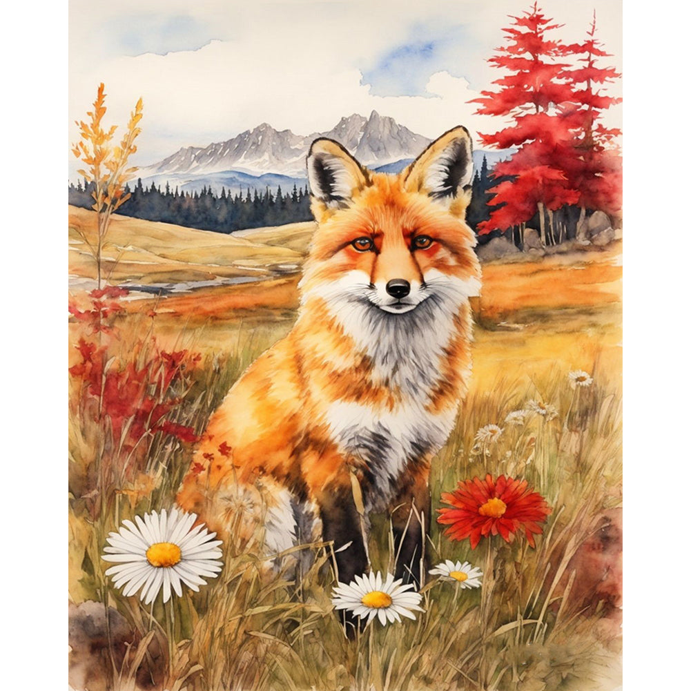 Fox - 11CT Stamped Cross Stitch 40*50CM