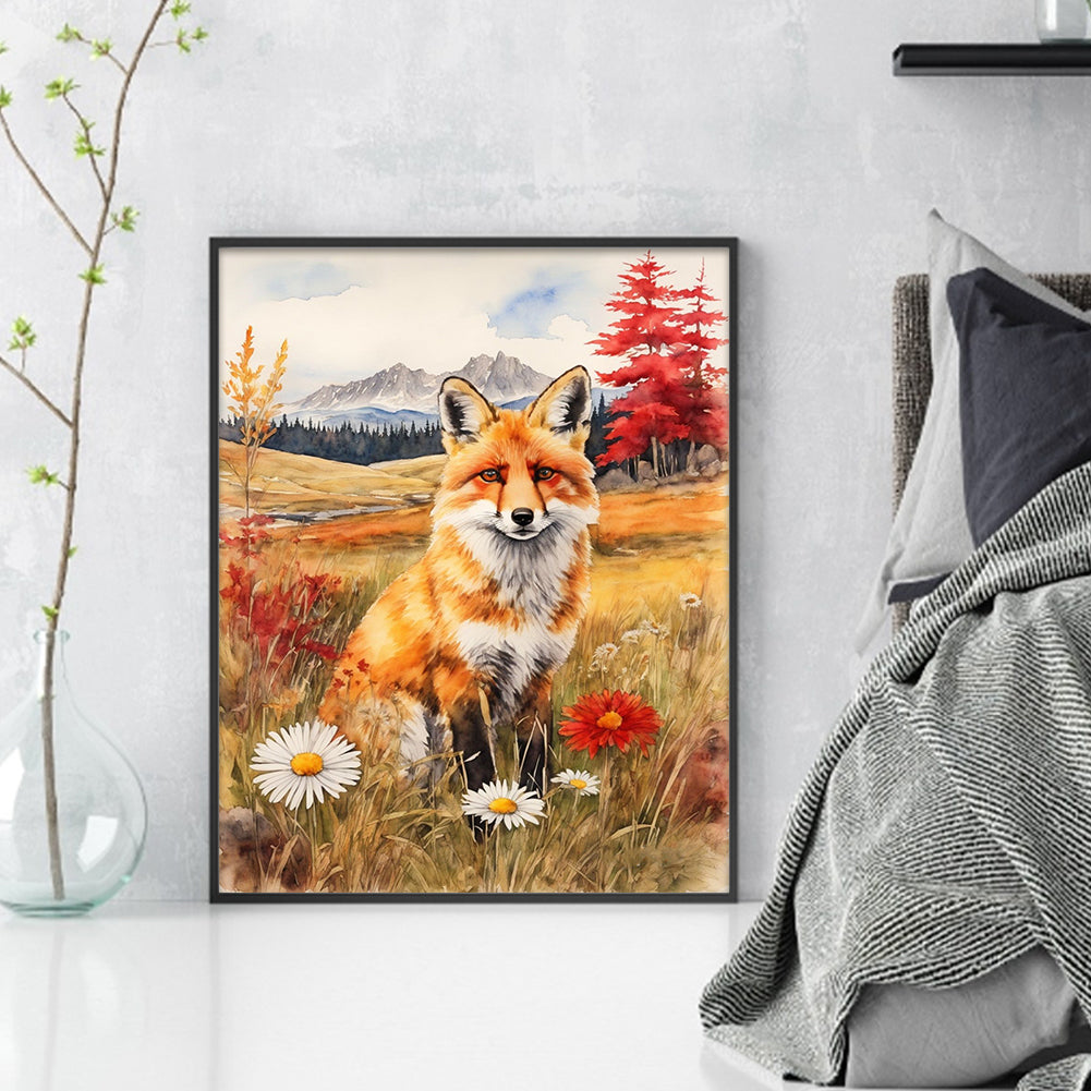 Fox - 11CT Stamped Cross Stitch 40*50CM