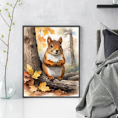 Squirrel - 11CT Stamped Cross Stitch 40*50CM